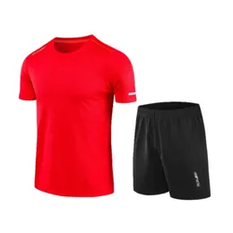 Survêtements pour hommes 2023 Ensembles de course pour hommes Gym Fitness Formation de football d'été Survêtements de sport Chemise et short Séchage rapide Polyester Sportswear J230601