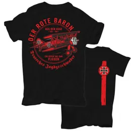 メンズTシャツWWIドイツ空軍The Red Baron Tシャツ。夏コットンショートスリーブOネックメンズTシャツ新しいS-3XL J230602