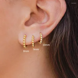 Hoop Earrings 925 Sterling Silver Ear Buckle Trumpet/Medium Gold Minimalist Female Fashion High-Quality Jewelry Birthday Gifts