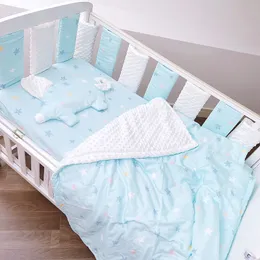 Bed Rails 10st Born Fence Baby Crib stötfångare Dropproof Cotton Babi Cushion Cot Protector Pillow Anticollision 230601