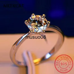 Bandringar Original 925 Sterling Silver Ring Moissanite Diamonds With Certificate Fine Jewelry Wedding Engagement Rings for Women J230602