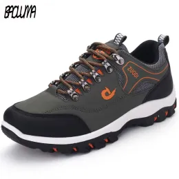 Designer Shoe Brand Men Hiking Shoes Leather Men's Casual Shoes Outdoor Mens Sport Trekking Shoes Waterproof Mens Climbing Athletic Sneakers