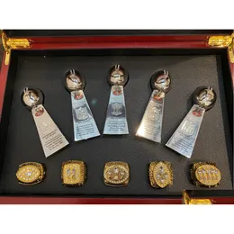 Północne Ring 5PCS SF Football Team Champions Mistrzostwa Lombardi Trophy Pougherzy Mężczyźni Women Boy Fan Brithday Gift 2023 Hip Hop je dhlhg