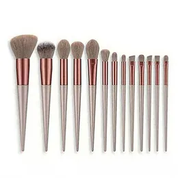 13Pcs Soft Fluffy Makeup Brushes Set for cosmetics Foundation Blush Powder Eyeshadow Kabuki Blending Makeup brush beauty tool E67