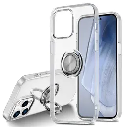 for iPhone 14 transparent phone case 12 ring holder 13 Pro Max anti drop full package soft case XR