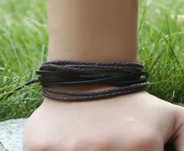 Multilayer Braid Wrap Bracelet adjustable leather women bracelets men bracelets fashion jewelry will and sandy gift9027575