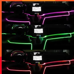 Nuove 64 luci interne per auto a colori Lampada ambientale decorativa Modalità multiple Controllo del suono Fibra ottica Atmosfera al neon Striscia luminosa