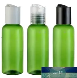 50 st/50 ml grönt tomt husdjur kosmetiska flaskor behållare med presslock, 50cc resestorlek plastflaskor med skruvlock toppkvalitet
