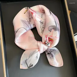 Szaliki naturalne jedwabne kobiety projektant szalik kwiat druku