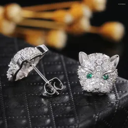 Stud Earrings CAOSHI Cute Leopard Head Creative For Women Cocktail Party Jewelry High Quality Animal Shapes Wholesale