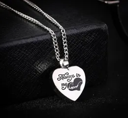 2 Color Urn Pendant quotAlways in My Heartquot Heart Premium Stainless Steel Necklace for Cremation Ashes Urn Chain Necklace f5445472
