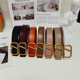 Classic Solid Color Gold Letter Mens Belts for Women Designers Luxury Belt Pin Buckle 7 Colors Width 3 Cm Size 95-115 Casual Fashion