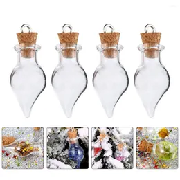 Vaser 30 st vattendroppform som önskar flaskor glasflaska drivande godisburk gelé burkar med korkstoppare för DIY