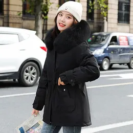 Women's Trench Coats 2023 Winter Parkas High Quality Hooded Fur Collar Coat Women Fashion Jackets Warm Woman Clothing Casual Kobiety