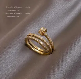 2021 nuevos anillos clásicos de apertura de oro en espiral de Metal para mujer, joyería de moda coreana, conjunto de dedos lujosos para niñas, accesorios X4205580