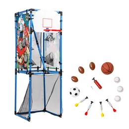 5-in-1 Multi-Sport Toss Set - Play Football, Baseball, Basketball, Soccer, and Darts for Kids Birthday Parties - Lightweight and Portable