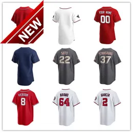 Camisas de beisebol personalizadas 37 Stephen Strasburg 8 Carter Kieboom 64 Victor Arano 2 Luis Garcia 5 CJ Abrams 15 Riley Adams 71 Mason Thompson