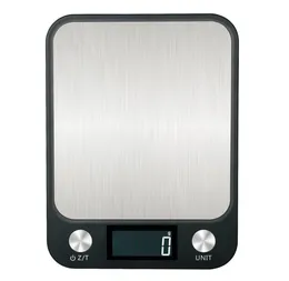 Flat Stainless Steel Kitchen Scale 5kg Rechargeable Electronic Scale Food Food Baking Grams Weighing Platform 10kg6266556