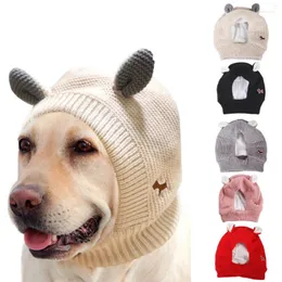 Dog Apparel Quiet Ears For Dogs Cute Ear Muffs Warm Knitted Hat Noise Protection Grooming Earmuffs Pet Christmas Caps Puppy