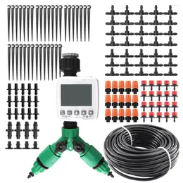 Watering Equipments 30M Garden Drip Timer Irrigation Kits Automatic Adjustable Controller System For Greenhouse