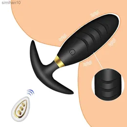 Vibrador de plugue anal para homens e mulheres Butt Plug Prostate Massager Controle remoto sem fio Bens íntimos Brinquedos sexuais para adultos 18 mais L230518