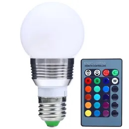 E27 RGB LED Soptlight 7W 85-265V LED RGB Bulb Light 16 Color Change lampada Lampada 24key Remote Control holiday Decoration
