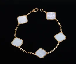 Luxus-Designer-Kettenarmband, vierblättriges Kleeblatt, Kleeblatt-Armband, Damenmode, 18 Karat Gold, hochwertiger Schmuck mit b5575461