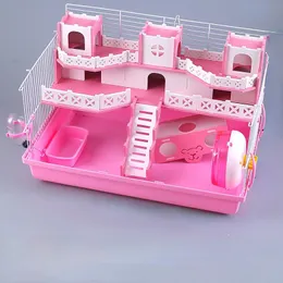 Kafes Hamster Cage Doubledeck Luxury Villa 47 Vakfı Yuvası Pet Altın Ayı Süper Büyük