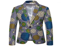 Men039s Casual Slim Fit Formal Suit Business Casual Vintage Jackets Turndown Collar Long Sleeve Print Floral Blazer Coatg4518609175