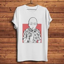 Męskie koszulki One Punch Hero Saitama OK Man Funny Anime Tshirt Men Men Women Casual Shird Shirt T Shirt Unisex Streetwear Homme Femme Tee T230602