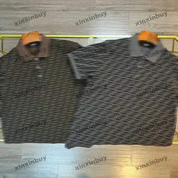Xinxinbuy Мужская дизайнерская футболка 23ss Жаккардовая ткань с двойными буквами и короткими рукавами, хлопковая женская футболка, черный, белый, S-2XL