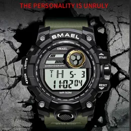 Smael Men Watches Sport Military Smael의 충격 Relojes Hombre Casual Led 시계 디지털 손목 시계 방수 1545d 스포츠 시계 A275K
