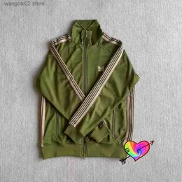 Men's Jackets Army Green Needles Jackets 21ss Men Women Butterfly Embroidery AWGE NEEDLES Track Jacket High Street Outerwear T230602