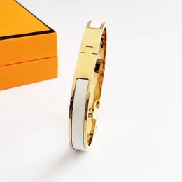 Novo designer pulseira marca de luxo esmalte pulseiras moda feminina acessórios diários festa casamento presentes do dia dos namorados 8mm