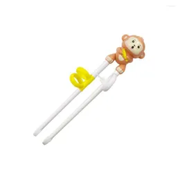 Chopsticks Portable Silicone For Kids Cartoon Learning Chop Sticks Återanvändbar Training 1Pair Söta barn Tabeller