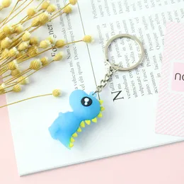 Karikatür Dinozor Keychain Öğrenci Çantası Kolye Hediyeleri Çocuklar için Doğum Günü Hediye Partisi Noel Hediyesi Dört Renk Seçmek