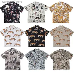 Camisas casuais masculinas 2022ss Tiger Printing WACKO MARIA Hawaii Shirts Men Women High Quality T-Shirt WACKO MARIA Shirts Top Tees T230602