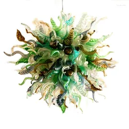 Pendant Lamps Hand Blown Murano Chandelier For Home Decor Romantic Fixture Multicolor Glass Light