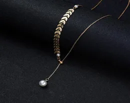 1PC nouvelle mode or alliage Imitation perle blé oreille réglable collier ras du cou élégant bijoux cadeau pour les femmes Y03096421516
