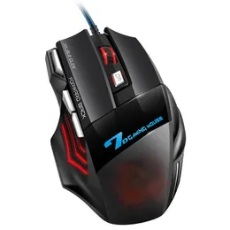 New Mice Mouse Gamer Wired Gaming RGB Silent 5500 DPI Ergonomic With LED Backlight 7 Button For PC Laptop