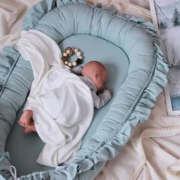 ベッドレール枕付きベビーベビーベッドのための取り外し可能な眠っている巣プレイペンベッドコット幼児ゆりかごマットレス230601