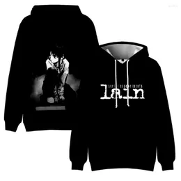 Herren Hoodies WAMNI Serial Experiments Lain Lässige Sweatshirts Einzigartiger Pullover Cosplay Langarm Hip Hop Kleidung Mode Trucksuit