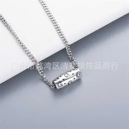 Novo 2023 designer de joias pulseira colar anel Xiao antigo coluna retangular Pingente com casal feminino reto