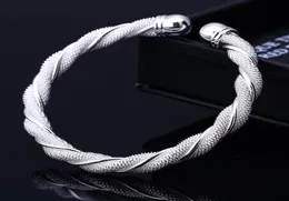 Nouveau cadeau de Noël 925 bijoux plaqués en argent sterling belle femme bracelet en treillis métallique bracelet6128719