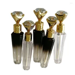 Storage Bottles Wholesale Diamond Lip Gloss Tubes Clear Empty Tube Bottle Packaging Containers Refillable Lipgloss