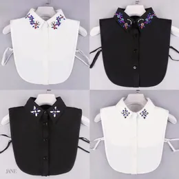 Bow Ties Top-grade Shirt Fake Collar For Dickey Collars Solid Lapel Top Men Womens Dickie White Girls Clothes