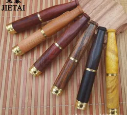 Smoking Pipes Solid wood cigarette holder dual filter core changing pull rod filter circulating type