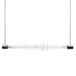 Luminárias pendentes simples e criativas sala de estar sala de jantar estudo luminária de vidro designer cafeteria bar luz longa