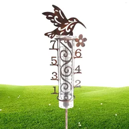 Bewässerungsgeräte Kolibri-Regenmesser für den Garten 7-Zoll-Metall-Niederschlagsmesswerkzeug mit Vogelornament 7 Zoll digitales Dekor