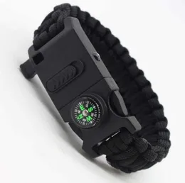 2021 nuovo colore della miscela di design Corda da arrampicata Bracciali con cavo di sopravvivenza Braccialetti Paracord per esterni con SOS LED Bussola Speranza Braccialetti